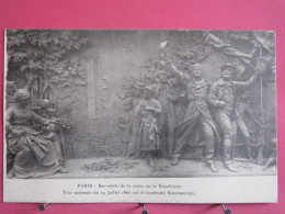 75 - Paris - Bas-reliefs De La Statue De La République - Fête Nationale Du 14 Juillet 1880 Sur Le Boulevard Beaumarchais - Statues