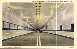 Alabama Mobile Interior Of Bankhead Tunnel Under Mobile River Curteich - Mobile