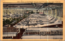 California San Diego Interior Of Consolidated Aircraft Corporation Plant Curteich - San Diego