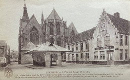 Diksmuide St Niklaaskerk Estaminet Het Gouden Bezemtje En De Vischmyn - Diksmuide