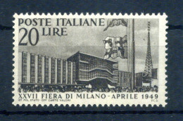 1949 Repubblica Italia 27° Fiera Di Milano 598 MNH ** 20 Lire Bruno - 1946-60: Ungebraucht