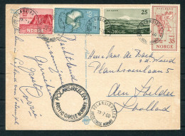 1960 Norway Arctic Circle, Polarsirkelen Postcard - Holland. Nordkap 35ore + Svalbard Jan Mayen I.G.Y. Polar Franking - Covers & Documents