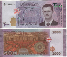 SYRIA   2000 Syrian Pounds   2021   P117d "President Bashar Al-Assad  + People's Council Of Syria At Back"  UNC - Syrië