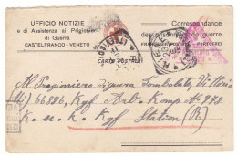 Italy Prisoner Of War Correspondence, POW, Postcard, Card, Cover, Stationery, Feldpost, Field Post, Military (P03054) - Altri & Non Classificati