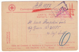 Italy Prisoner Of War Correspondence, POW, Postcard, Card, Cover, Stationery, Feldpost, Field Post, Military (P03056) - Sonstige & Ohne Zuordnung