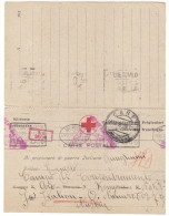Italy Prisoner Of War Correspondence, POW, Postcard, Card, Cover, Stationery, Feldpost, Field Post, DOUBLE (P03057) - Autres & Non Classés
