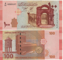 SYRIA  100  Syrian Pounds 2019  (P113b)  " Amphitheatre Of Bosra + Central Bank Of Syria At Back"  UNC - Syrie