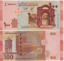 SYRIA  100  Syrian Pounds 2019  (P113b)  " Amphitheatre Of Bosra + Central Bank Of Syria At Back"  UNC - Syrië