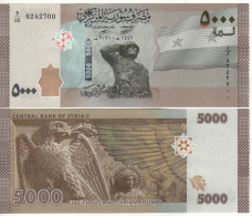 SYRIA  New 5'000  Syrian Pounds  PW118b   2021    "Soldier-Flag+ Eagle And Yarhibol Of The Baalshamin Temple" - Syrië