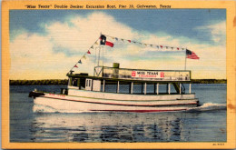 Texas Galveston Pier 19 "Miss Texas" Double Decker Excursion Boat Curtich - Galveston