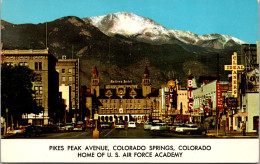 Colorado Colorado Springs Pikes Peak Avenue Showing Pikes Peak Curteich - Colorado Springs