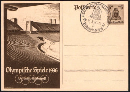 GERMANY BERLIN OLYMPISCHES DORF 1936 - OLYMPIC GAMES BERLIN '36 - LETTER "r" + OLYMPIC STADIUM POSTCARD - G - Sommer 1936: Berlin