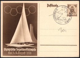 GERMANY KIEL 1936 - OLYMPIC SAILING GAMES 1936 - LETTER "c" + OLYMPIC SAILING POSTCARD - G - Verano 1936: Berlin