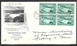 USA. N°560 De 1952 Sur Enveloppe 1er Jour. Barrage. - Eau