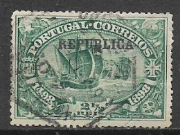 PORTOGALLO  1911  FRANCOBOLLI DELLA SERIE VASCO DE GAMA SOPRASTAMPATI UNIF. 182 USATO VF - Oblitérés