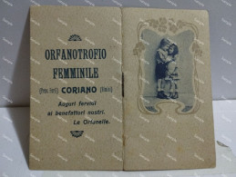 Italy Italia Calendar Calendario Orfanotrofio Femminile CORIANO (Rimini) (Prov. Forlì) 1922 Le Orfanelle - Formato Piccolo : 1921-40