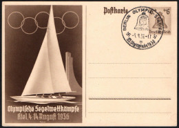 GERMANY BERLIN OLYMPIA STADION 1936 - OLYMPIC GAMES BERLIN '36 - LETTER "m" + OLYMPIC SAILING POSTCARD - G - Verano 1936: Berlin