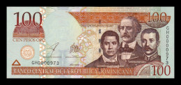 República Dominicana 100 Pesos Oro 2003 Pick 171c Low Serial 973 Sc Unc - Dominicaine