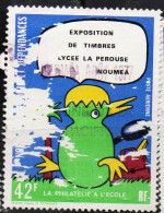 NOUVELLE CALEDONIE NEW NUOVA CALEDONIA 1976 AERIENNE AIR MAIL PHILATELIC EXHIBITION PHILATELIC  42fr OBLITERE' USED - Used Stamps