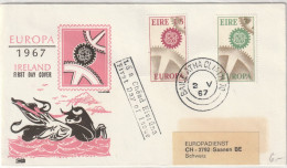 Ierland 1967, FDC Send To Switserland, Europe - FDC