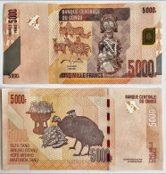 Congo 5.000 5000 Francs 2013 P#102 Without Serial RARE ERROR UNC - Repubblica Del Congo (Congo-Brazzaville)