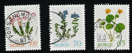 1973 Flowers Michel NO 671 - 673 Stamp Number NO 626 - 628 Yvert Et Tellier NO 627 - 629 - Usados