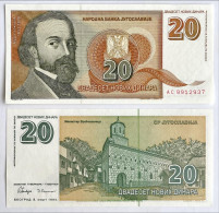 Yugoslavia 20 Dinara 1994 P#150 UNC - Yougoslavie