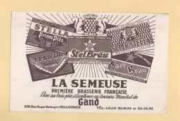 Buvard - La Semeuse - Brasserie - Gand - Bieres Stella - Hellemmes - Liqueur & Bière