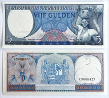 Surinam 5 Gulden 1963 P#120 Low Serial UNC - Surinam