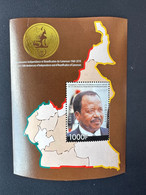 Cameroun Cameroon Kamerun 2010 Mi. Bl. 37 Cinquantenaires Indépendance Et Réunification Gold Or - Cameroon (1960-...)