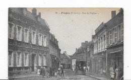 62 FRUGES  RUE DE L'EGLISE  ANIMEE     2 SCANS - Fruges