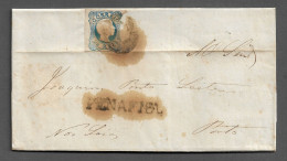 PORTUGAL LETTER 1857 D. PEDRO V - CARIMBO PENAFIEL (PLB4#34) - Storia Postale