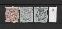 LOTE 2173B  /// (C060) CUBA TELEG.1879  EDIFIL Nº:46/49 **MNH/*MH CATALOG/COTE: 36€  ¡¡¡  LIQUIDATION - JE LIQUIDE !!! - Cuba (1874-1898)