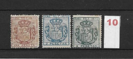 LOTE 2173B  /// (C060) CUBA TELEG.1879  EDIFIL Nº:46/49 **MNH/*MH CATALOG/COTE: 36€  ¡¡¡  LIQUIDATION - JE LIQUIDE !!! - Kuba (1874-1898)