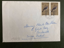 LETTRE Pour La FRANCE TP OISEAU 1,20 Paire OBL.29-6 1990 ORDINO - Brieven En Documenten