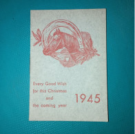 Calendario Every Good Wish For This Christmas And The Coming Year - 1945 - Grossformat : 1941-60