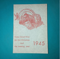 Calendario Every Good Wish For This Christmas And The Coming Year - 1945 - Grand Format : 1941-60