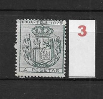 LOTE 2173B  /// (C020) CUBA TELEG.1879  EDIFIL Nº:48 NSG CATALOG/COTE:12€  ¡¡¡  LIQUIDATION - JE LIQUIDE !!! - Kuba (1874-1898)