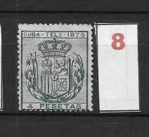 LOTE 2173B  /// (C020) CUBA TELEG.1879  EDIFIL Nº:48 NSG CATALOG/COTE:12€  ¡¡¡  LIQUIDATION - JE LIQUIDE !!! - Cuba (1874-1898)