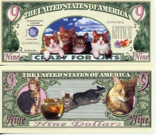 !!! USA - FANTASY NOTE - CRAZY  FOR  CATS , 2002 - UNC - Autres & Non Classés