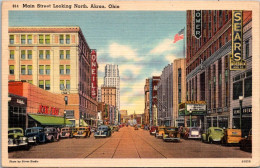 Ohio Akron Main Street Looking North 1950 - Akron