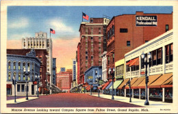 Michigan Grand Rapids Monroe Avenue Looking Toward Campus Square From Fulton Street Curteich - Grand Rapids