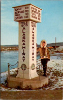 Alaska Fairbanks Alaska Hiway Marker - Fairbanks