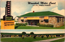 Florida Tampa The Wanakah Motor Court 1950 - Tampa