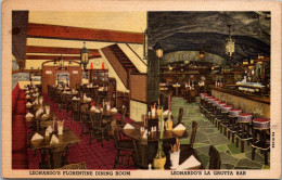 New York Buffalo Leonardo's Restaurant Florentine Dining Room And La Grotta Bar 1958 - Buffalo