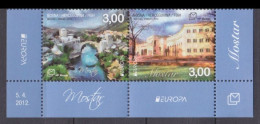 2012 Bosnia Herzegovina Mostar 337-338Paar Europa Cept 7,20 € - 2012