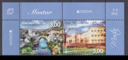 2012 Bosnia Herzegovina Mostar 337-338Paar Europa Cept 7,20 € - 2012