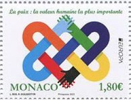 Monaco.2023.Europa CEPT.Peace – The Highest Value Of Humanity.1 V. ** . - 2023