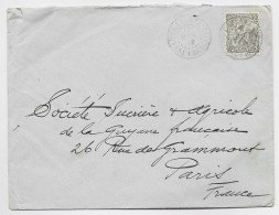 GUYANE 50C GRIS SEUL LETTRE COVER CAYENNE 17 NOV 1929 POUR PARIS - Briefe U. Dokumente