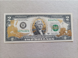 Billete De Estados Unidos De 2 Dólares, Con Hologramas Marines, UNC - Te Identificeren